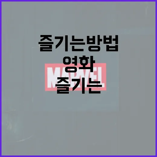 얼굴 영화를 잘 즐기는 방법 - 요약