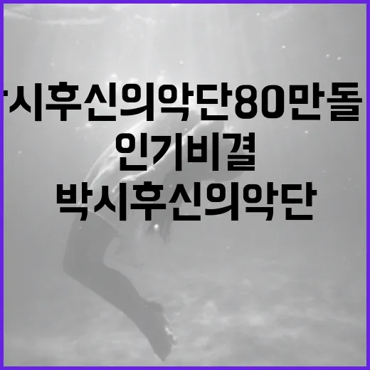 박시후 신의악단 80만 돌파의 비결과 인기 비결 알아보기 - 요약