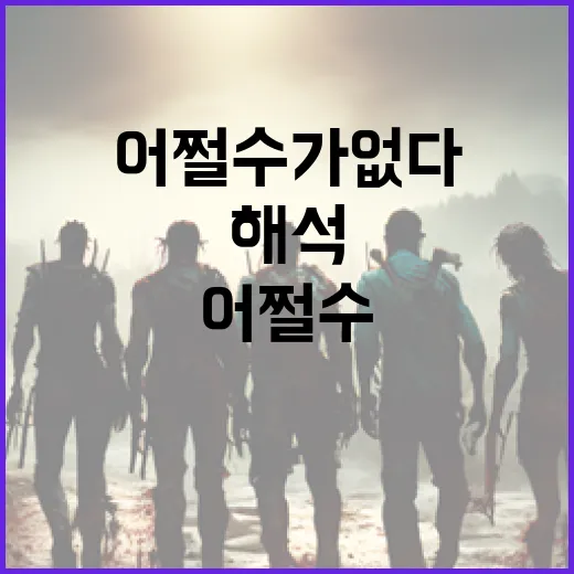 어쩔 수가 없다를 해석하는 방법 - 요약