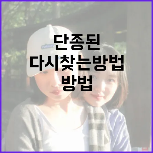 단종된 제품을 다시 찾는 방법 - 요약