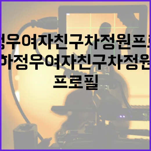 하정우 여자친구 차정원 프로필 알아보기 - 요약