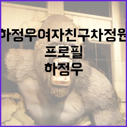 하정우 여자친구 차정원의 프로필 알아보기 - 요약