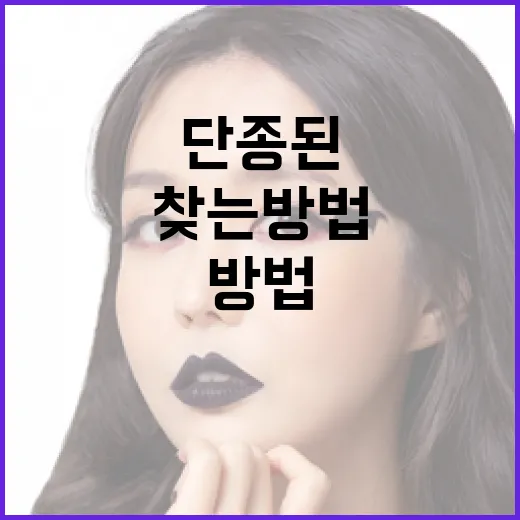 단종된 제품을 찾는 방법 - 요약