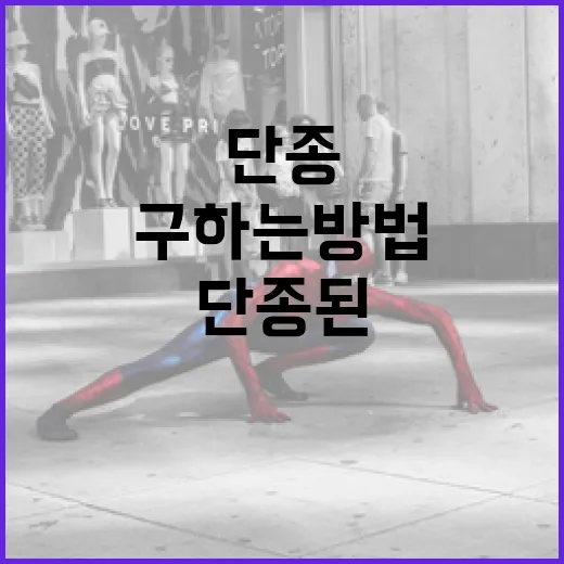 단종된 제품을 구하는 방법 - 요약