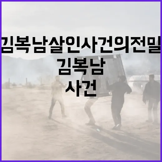 김복남 살인사건의 전말을 이해하는 방법 - 요약