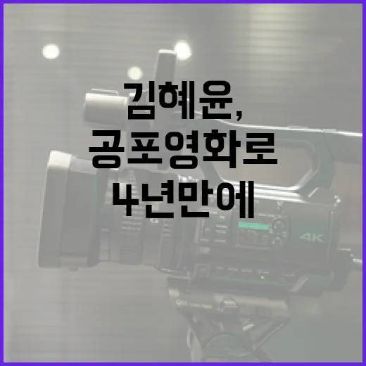 김혜윤, 4년 만에 공포영화로 복귀하는 방법 - 요약