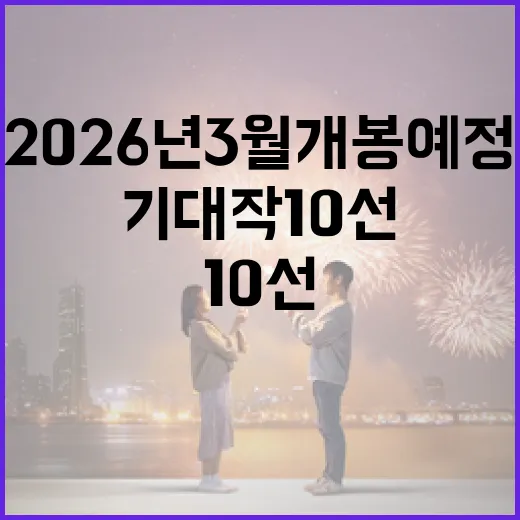 2026년 3월 개봉 예정 기대작 10선 알아보기 - 요약