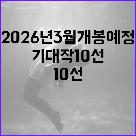 2026년 3월 개봉 예정 기대작 10선 알아보기 - 요약
