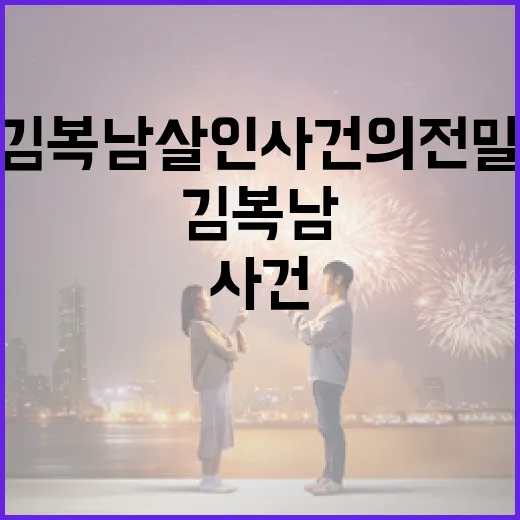 김복남 살인사건의 전말을 이해하는 방법 - 요약