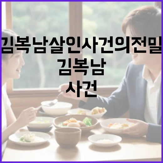 김복남 살인사건의 전말을 이해하는 방법 - 요약