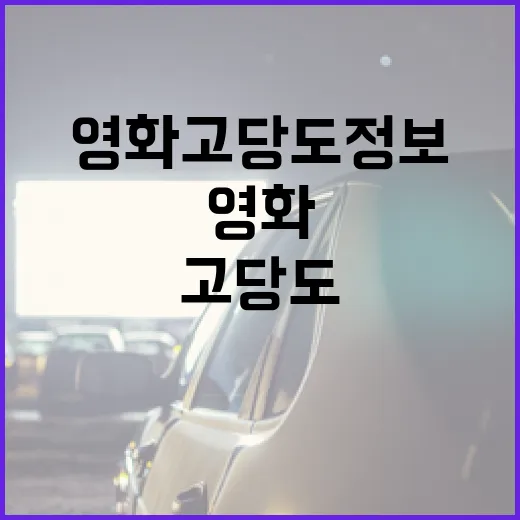 영화 고당도 정보를 쉽게 이해하는 방법 - 요약
