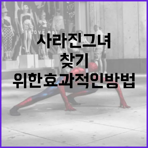 사라진 그녀를 찾기 위한 효과적인 방법 - 요약