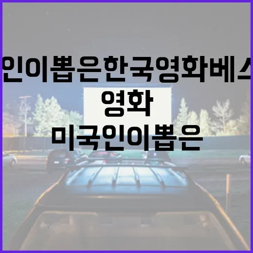 미국인이 뽑은 한국영화 베스트 5를 알아보는 방법 - 요약