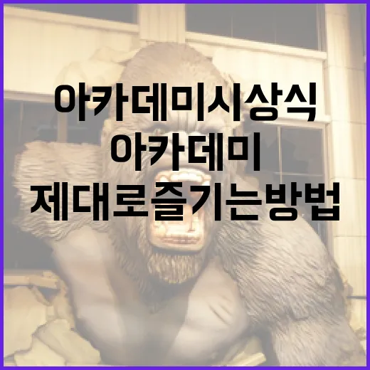 아카데미 시상식을 제대로 즐기는 방법 - 요약
