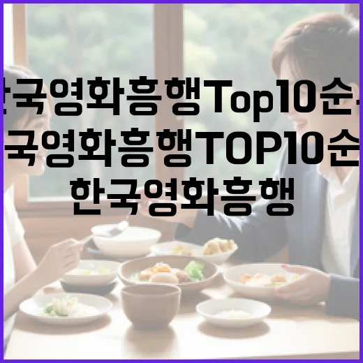 한국 영화 흥행 TOP10 순위를 알아보는 방법 - 요약