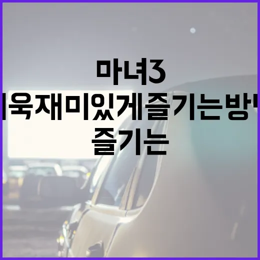 마녀3를 더욱 재미있게 즐기는 방법 - 요약