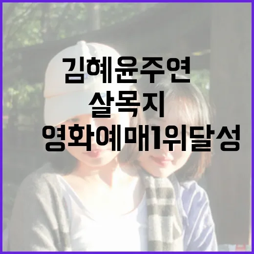김혜윤 주연의 '살목지' 韓영화 예매 1위 달성하는 방법 - 요약
