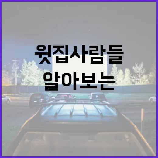 윗집 사람들에 대해 더 알아보는 방법 - 요약