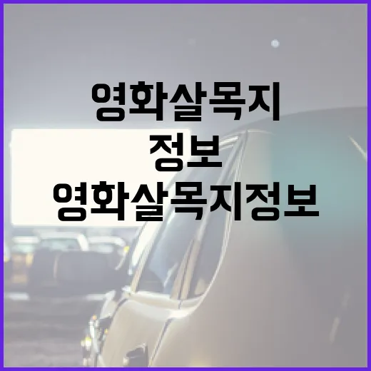 영화 살목지 정보를 얻는 방법 - 요약