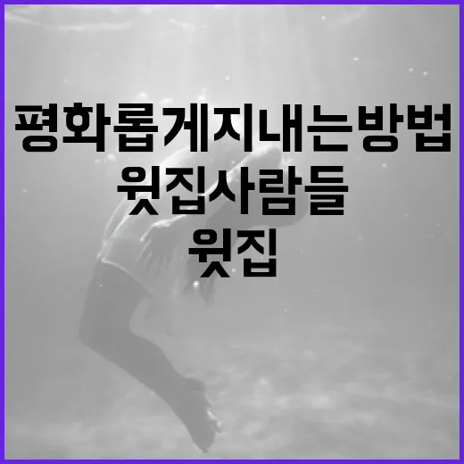 윗집사람들과 평화롭게 지내는 방법 - 요약