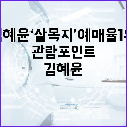 김혜윤 ‘살목지’ 예매율 1위를 기록한 이유와 관람 포인트 - 요약