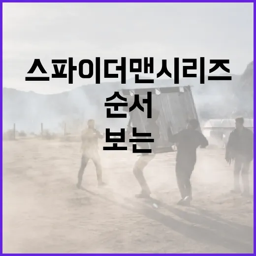 스파이더맨 시리즈를 올바른 순서로 보는 방법 - 요약
