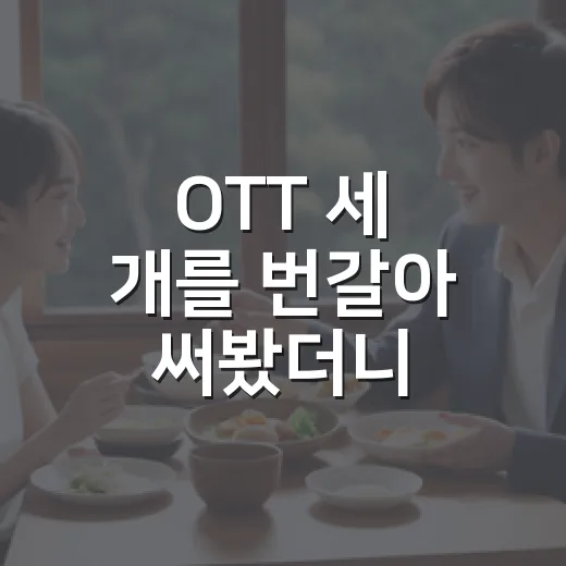 OTT 세 개를 번갈아 써봤더니, 진짜 문제는 요금제가 아니었다 - 요약