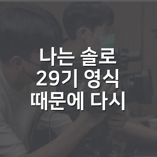 나는 솔로 29기 영식 때문에 다시 돌려봤더니 보인 진짜 이야기 - 요약