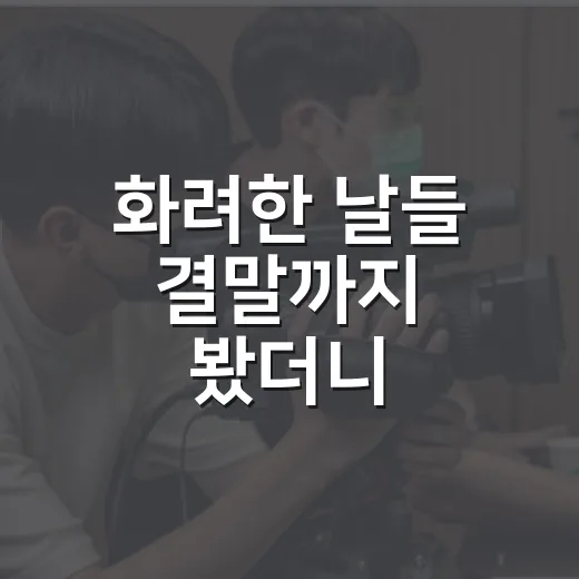 화려한 날들 결말까지 봤더니, 아버지의 선택이 오래 남았다 - 요약