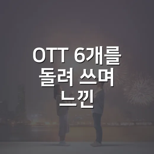 OTT 6개를 돌려 쓰며 느낀, 진짜 볼 게 많은 사람의 선택법 - 요약