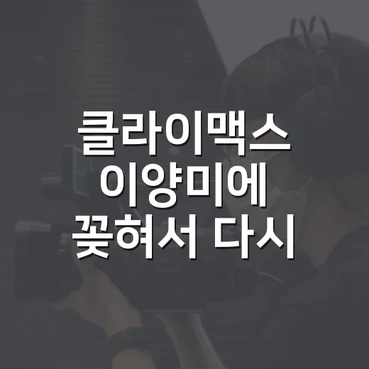 클라이맥스 이양미에 꽂혀서 다시 봤더니 보이는 것들 - 요약