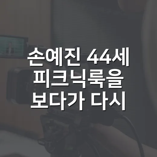 손예진 44세 피크닉룩을 보다가 다시 떠올린, 오래 가는 배우의 분위기 - 요약