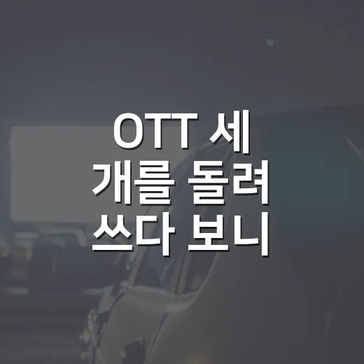 OTT 세 개를 돌려 쓰다 보니 진짜 오래 보는 서비스가 따로 있더라 - 요약