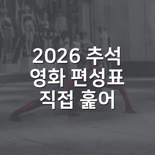 2026 추석 영화 편성표 직접 훑어봤더니, 올해는 ‘왕사남’과 ‘가오갤3’가 제일 눈에 띄었다 - 요약