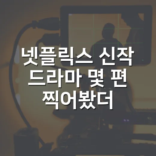넷플릭스 신작 드라마 몇 편 찍어봤더니, 취향별로 먼저 볼 작품이 갈렸다 - 요약