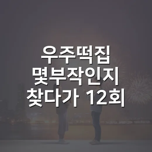 우주떡집 몇부작인지 찾다가 12회 흐름까지 챙겨본 후기 - 요약