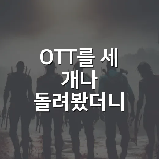 OTT를 세 개나 돌려봤더니, 진짜 많이 보는 사람은 이렇게 고르게 되더라 - 요약