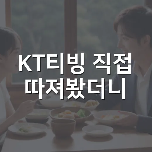 KT티빙 직접 따져봤더니, 영화 많이 보는 사람에게는 이런 차이가 보였습니다 - 요약