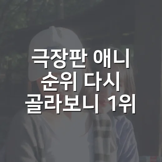 극장판 애니 순위 다시 골라보니 1위가 달라졌다 - 요약