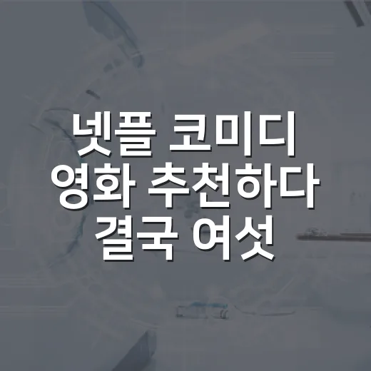 넷플 코미디 영화 추천하다 결국 여섯 편이 남았다 - 요약