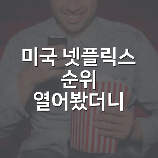 미국 넷플릭스 순위 열어봤더니 1위보다 취향이 먼저였다 - 요약