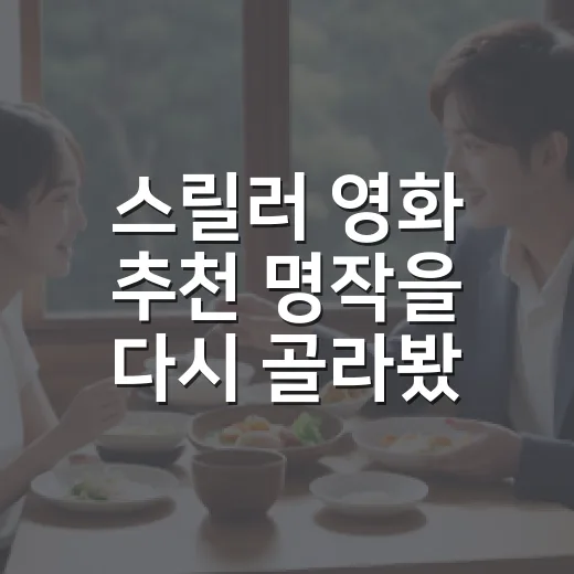 스릴러 영화 추천 명작을 다시 골라봤더니 - 요약