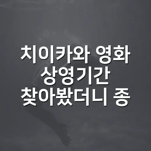 치이카와 영화 상영기간 찾아봤더니 종료일은 없었다 - 요약
