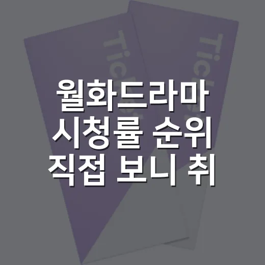 월화드라마 시청률 순위 직접 보니 취향은 달랐다 - 요약