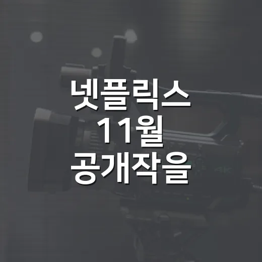넷플릭스 11월 공개작을 골라봤더니 취향이 갈렸다 - 요약