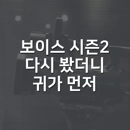 보이스 시즌2 다시 봤더니 귀가 먼저 긴장했다 - 요약