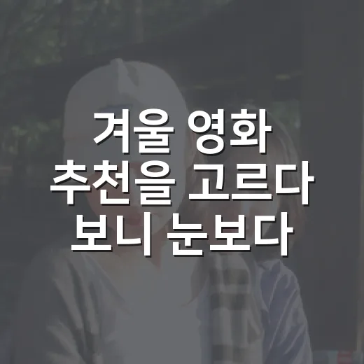 겨울 영화 추천을 고르다 보니 눈보다 마음이 남았다 - 요약