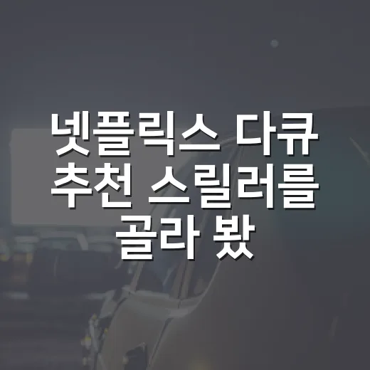 넷플릭스 다큐 추천 스릴러를 골라 봤더니 밤이 길었다 - 요약