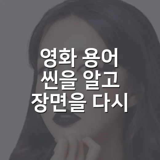 영화 용어 씬을 알고 장면을 다시 봤더니 - 요약
