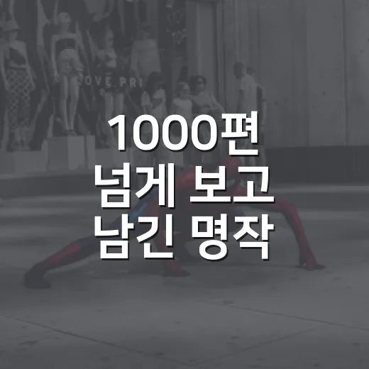 1000편 넘게 보고 남긴 명작 드라마 순위 - 요약